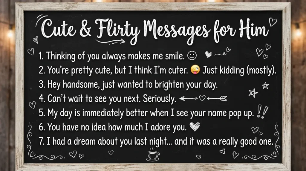 Cute Flirty Messages for Him