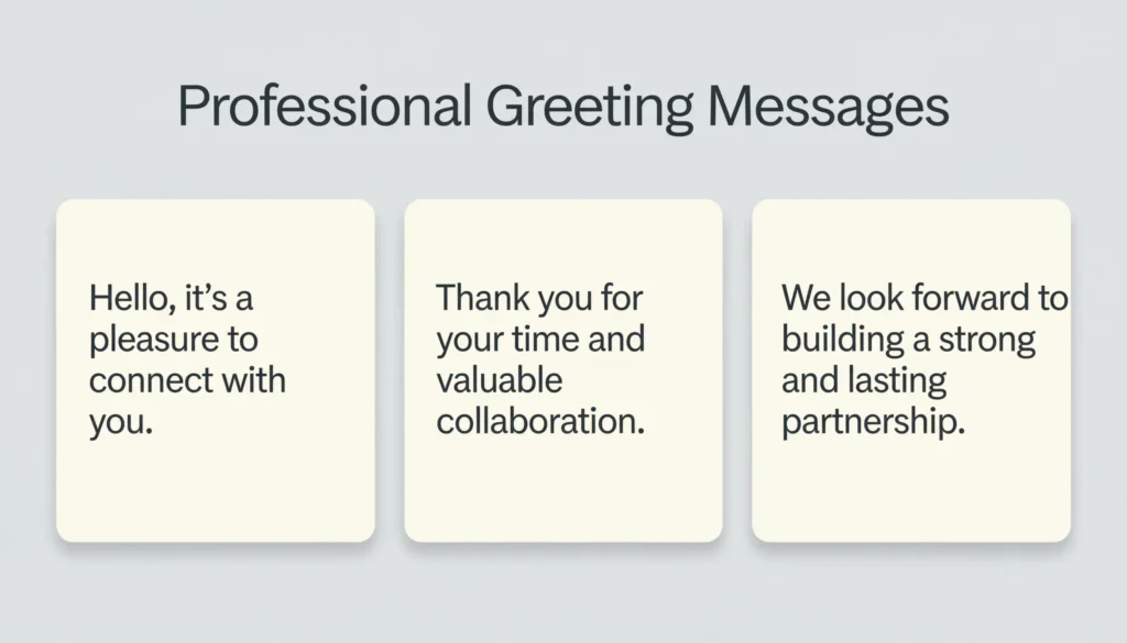 Professional Greeting Messages