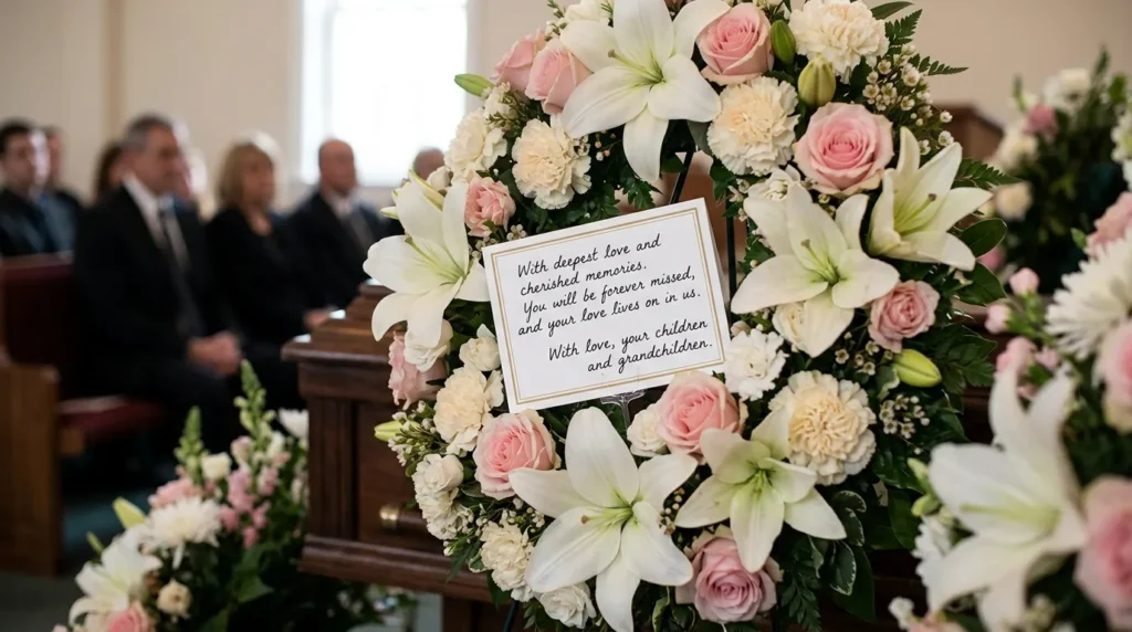 Funeral Messages for Flowers for Family Members