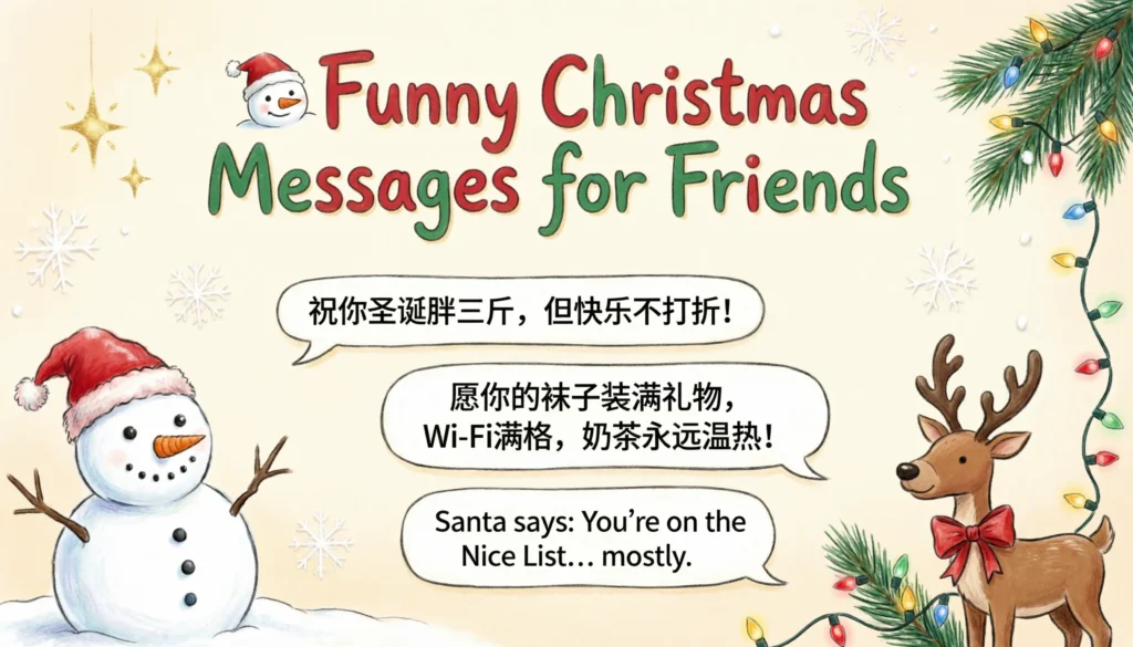 Funny Christmas Messages for Friends