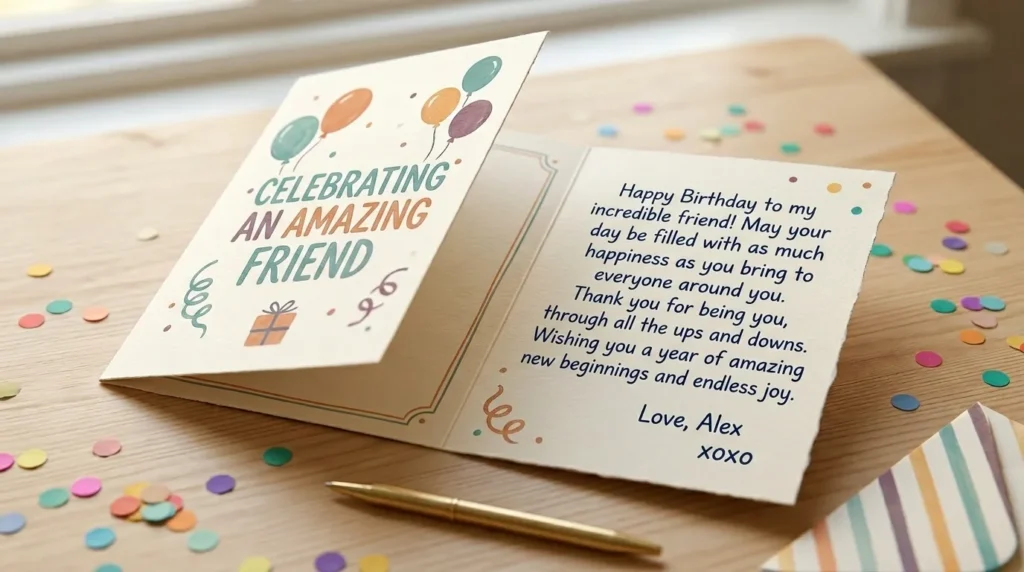 Heartfelt Birthday Card Messages for Friends