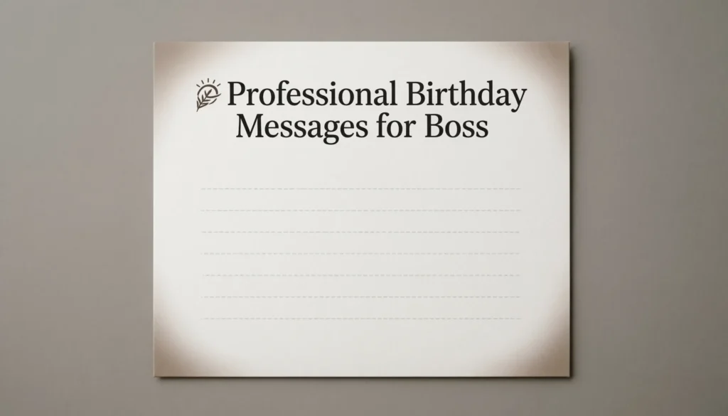 Professional Birthday Messages for Boss