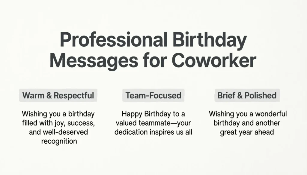  Professional Birthday Messages for Coworker