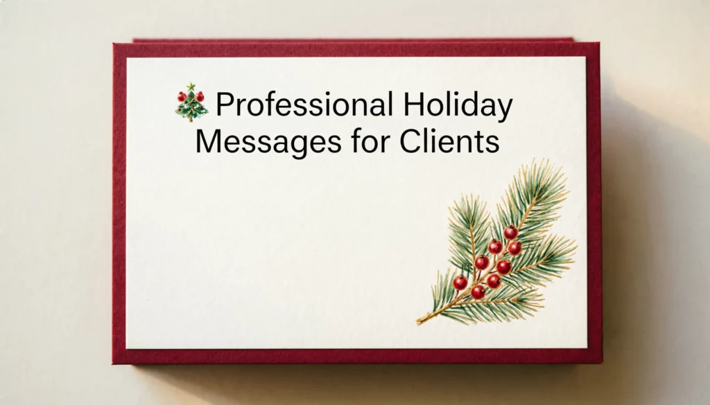  Professional Holiday Messages for Clients