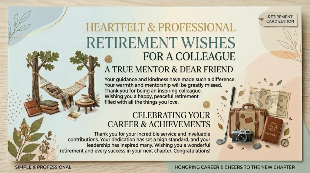 Retirement Messages for Colleague (Heartfelt & General)