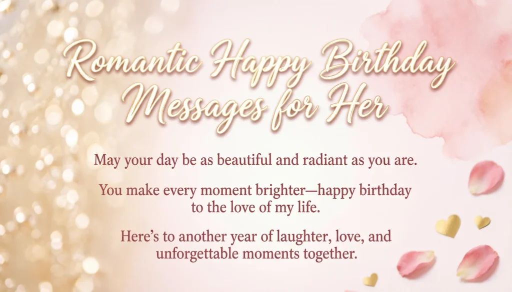 Romantic Happy Birthday Messages for Her