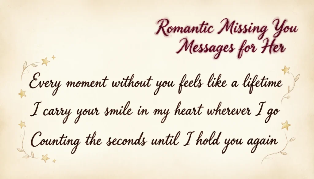 Romantic Missing You Messages for Her