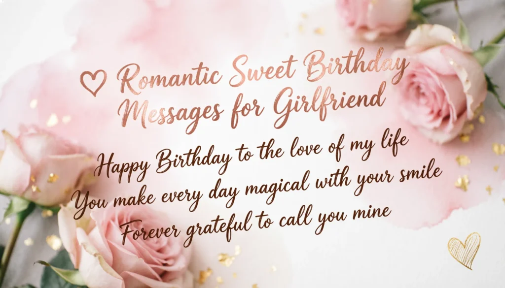 Romantic Sweet Birthday Messages for Girlfriend