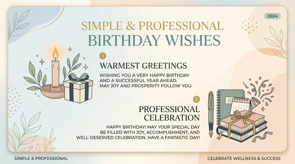 Simple and Professional Birthday Wishes