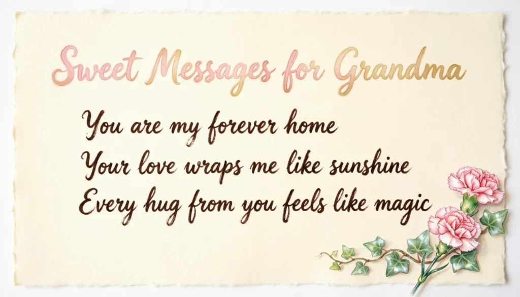 Sweet Messages for Grandma