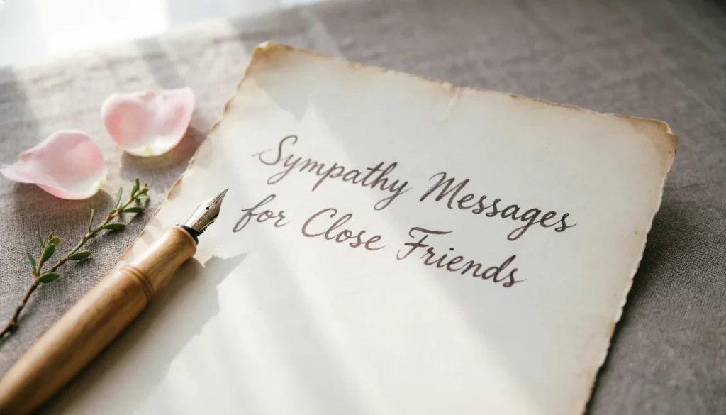 Sympathy Messages for Close Friends