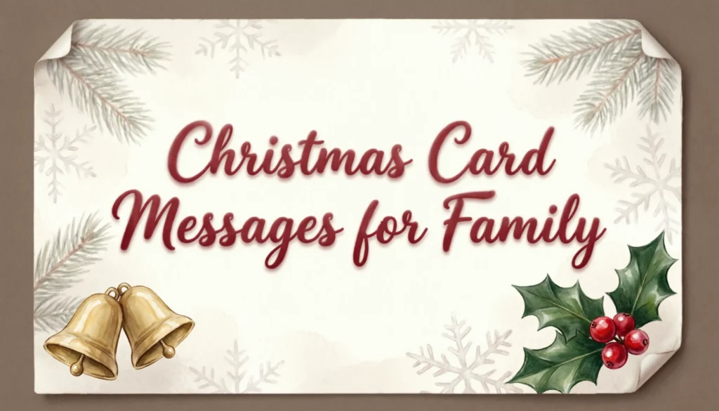 Christmas Card Messages for Family