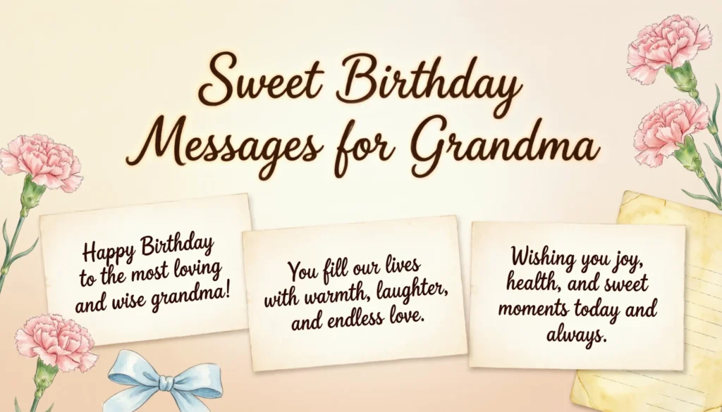 Sweet Birthday Messages for Grandma