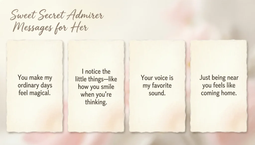 Sweet Secret Admirer Messages for Her