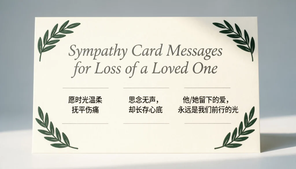 Sympathy Card Messages for Loss of a Loved One
