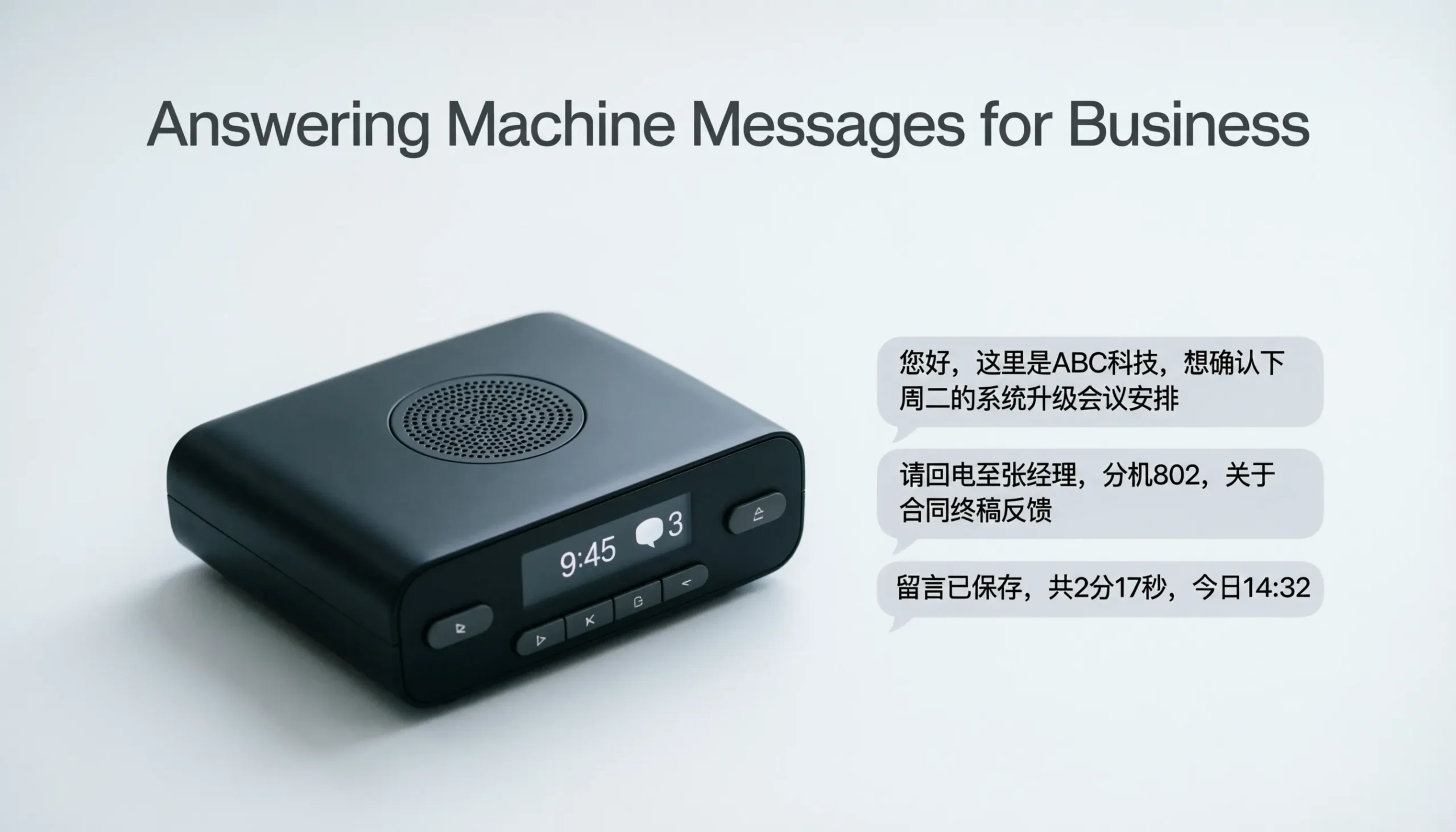 answering machine messages for business