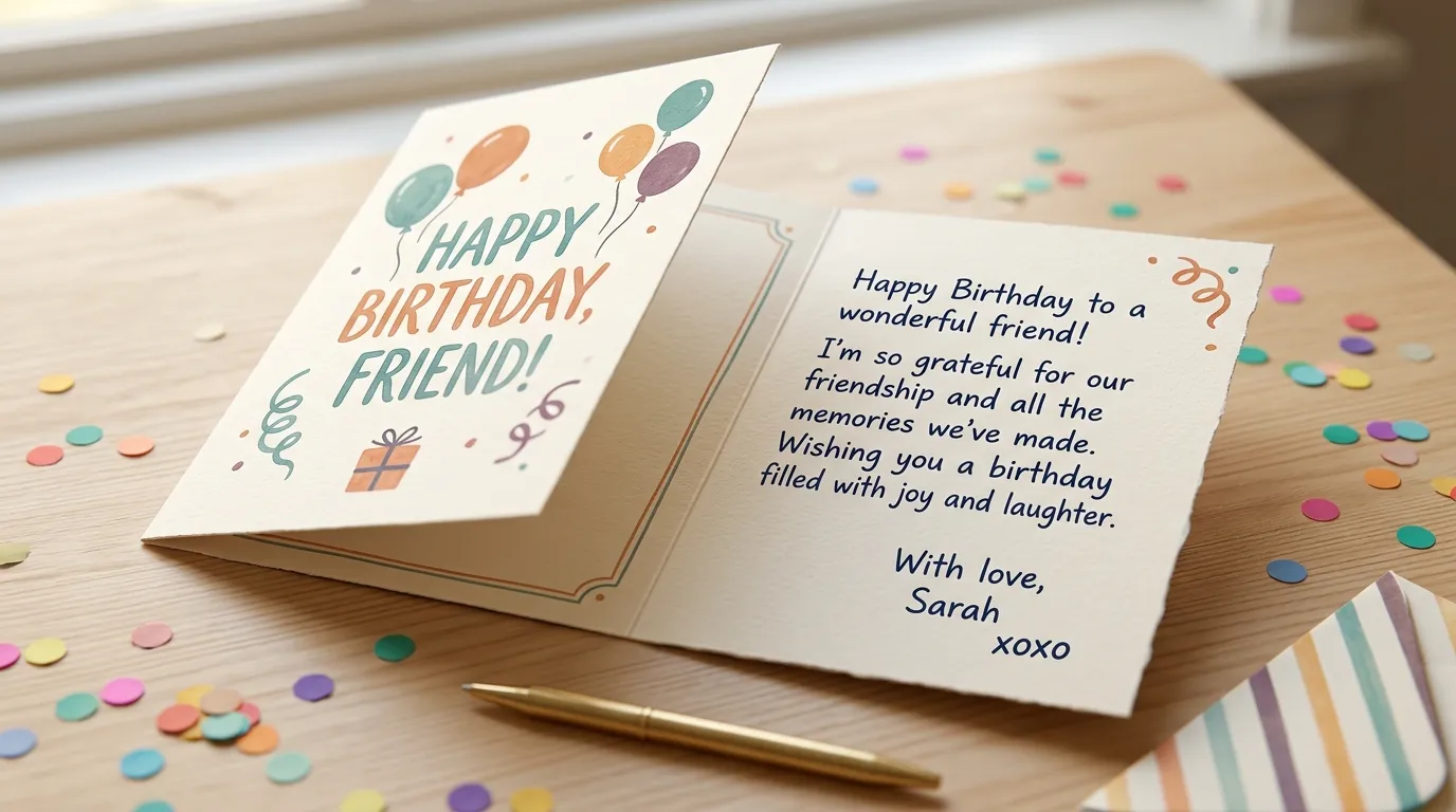 Birthday Card Messages for Friends 