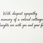 Condolence Messages for Coworker