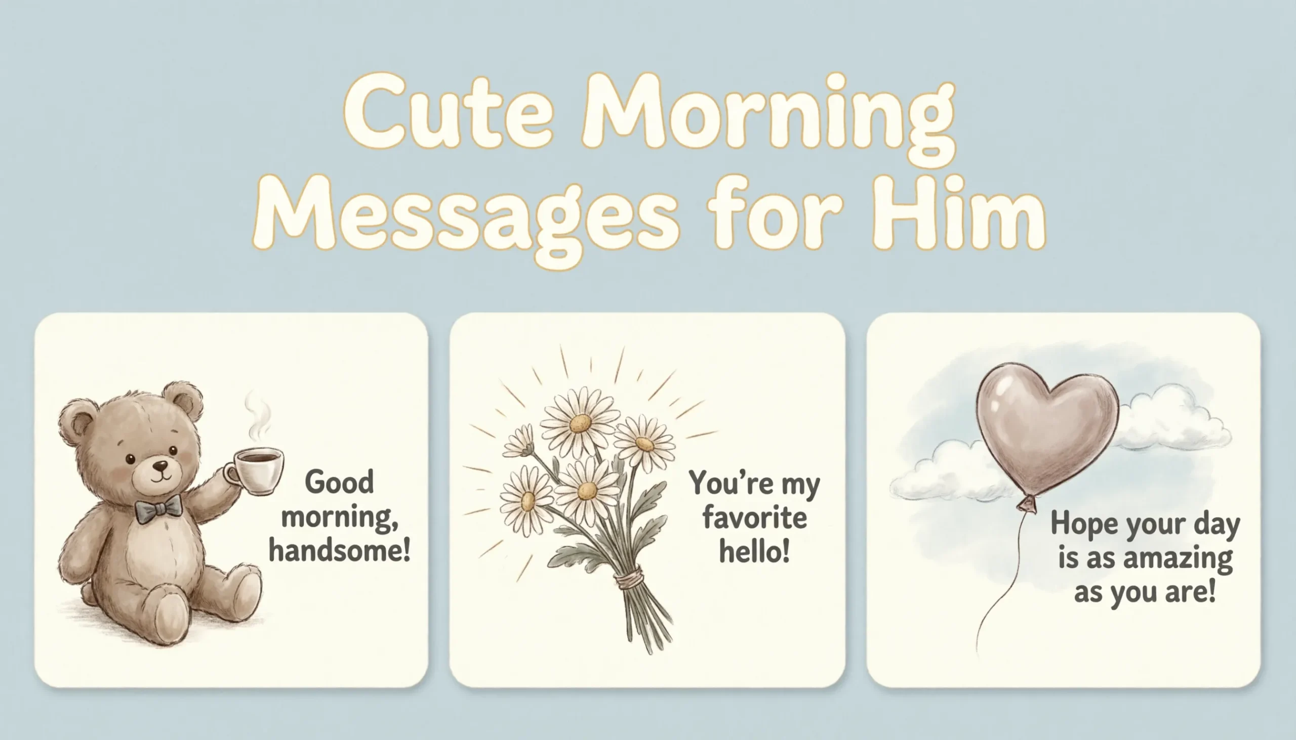 cute morning messages for him