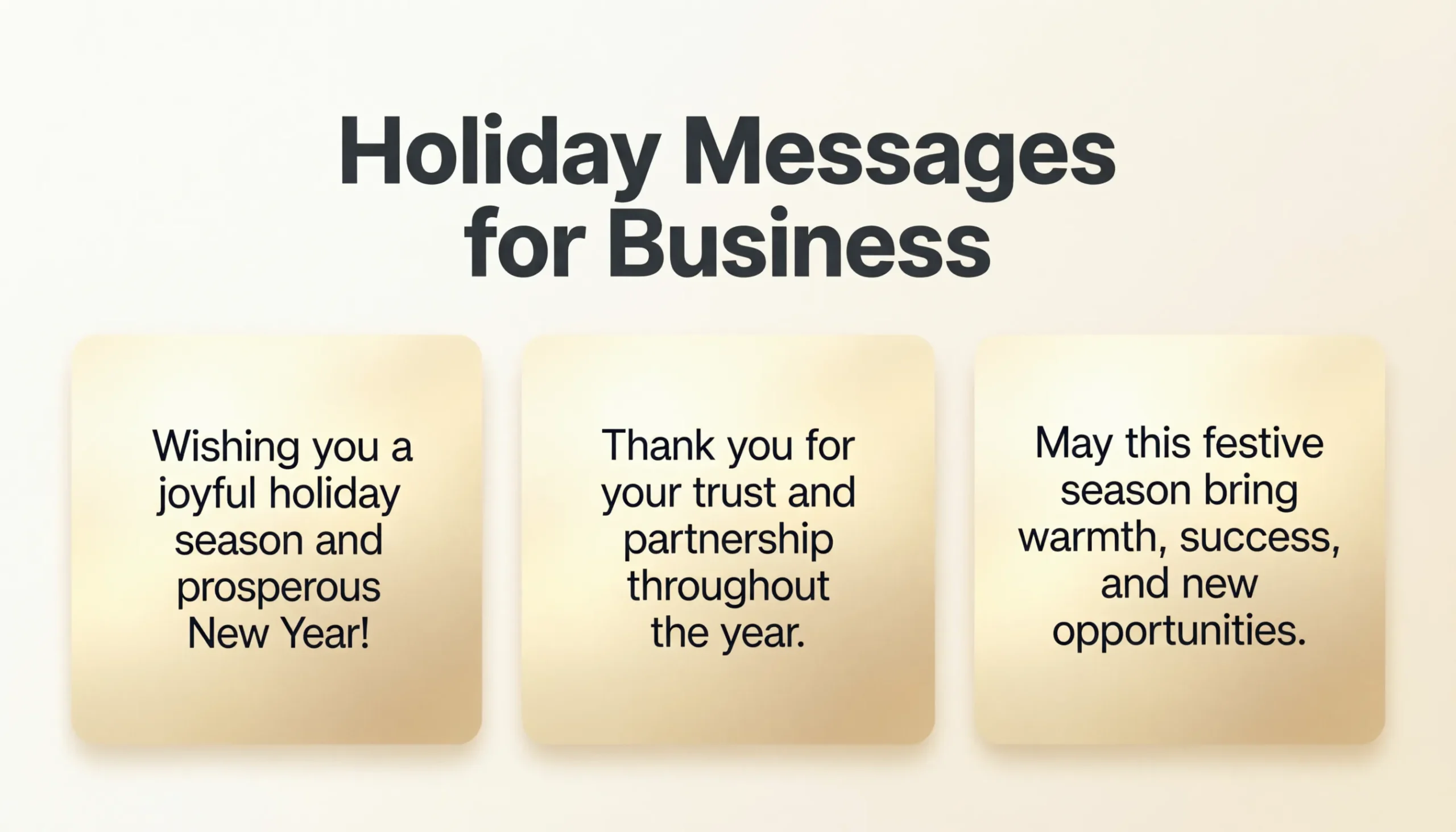 holiday messages for business