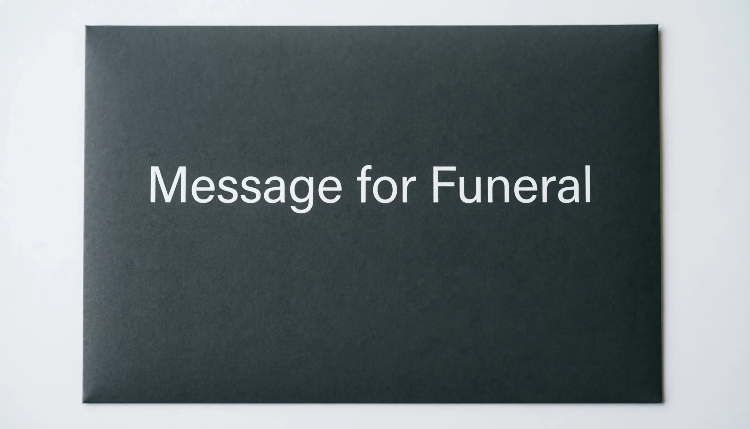 Message for Funeral