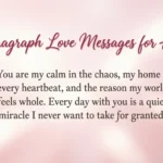 paragraph love messages for her