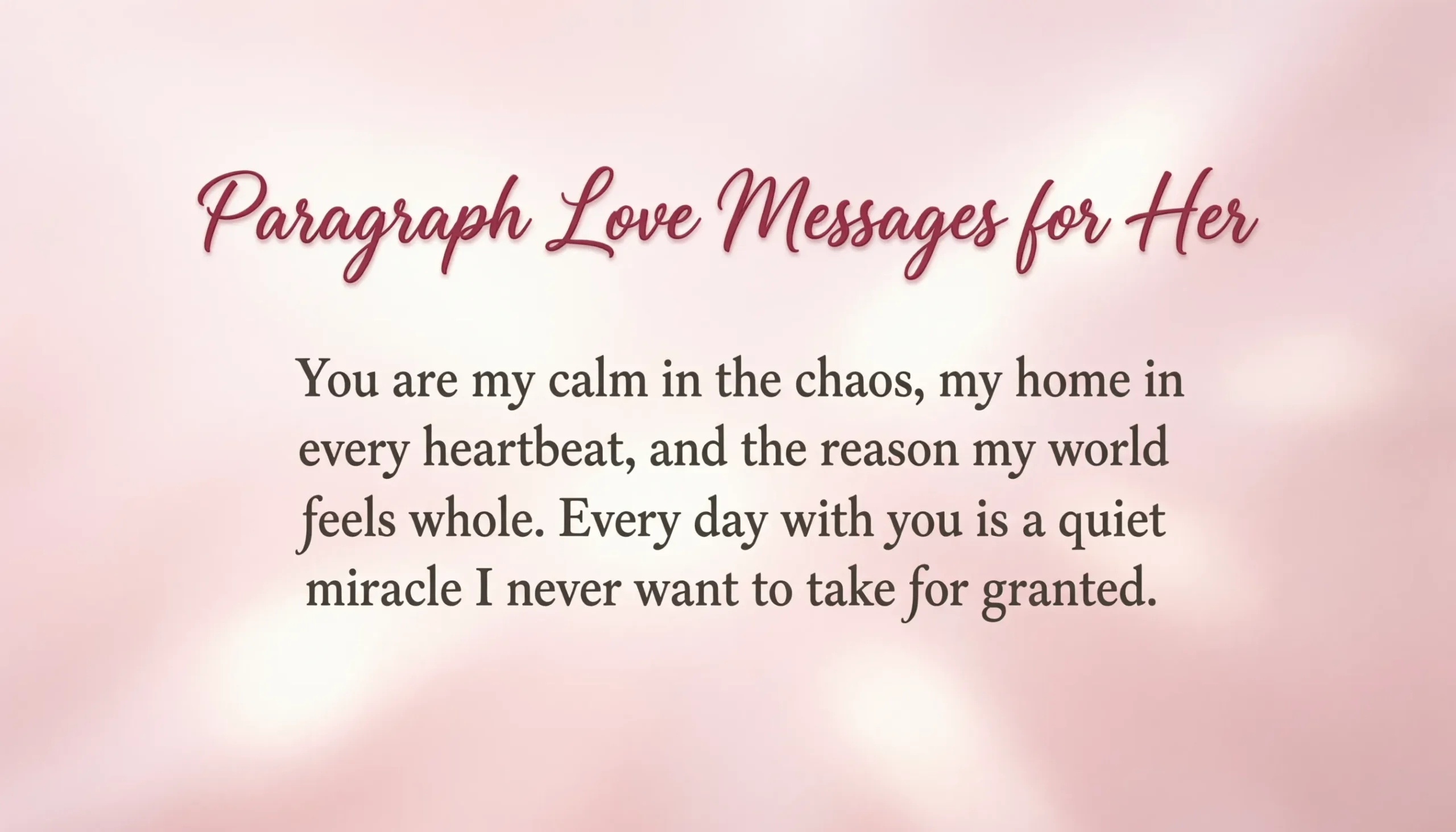 paragraph love messages for her