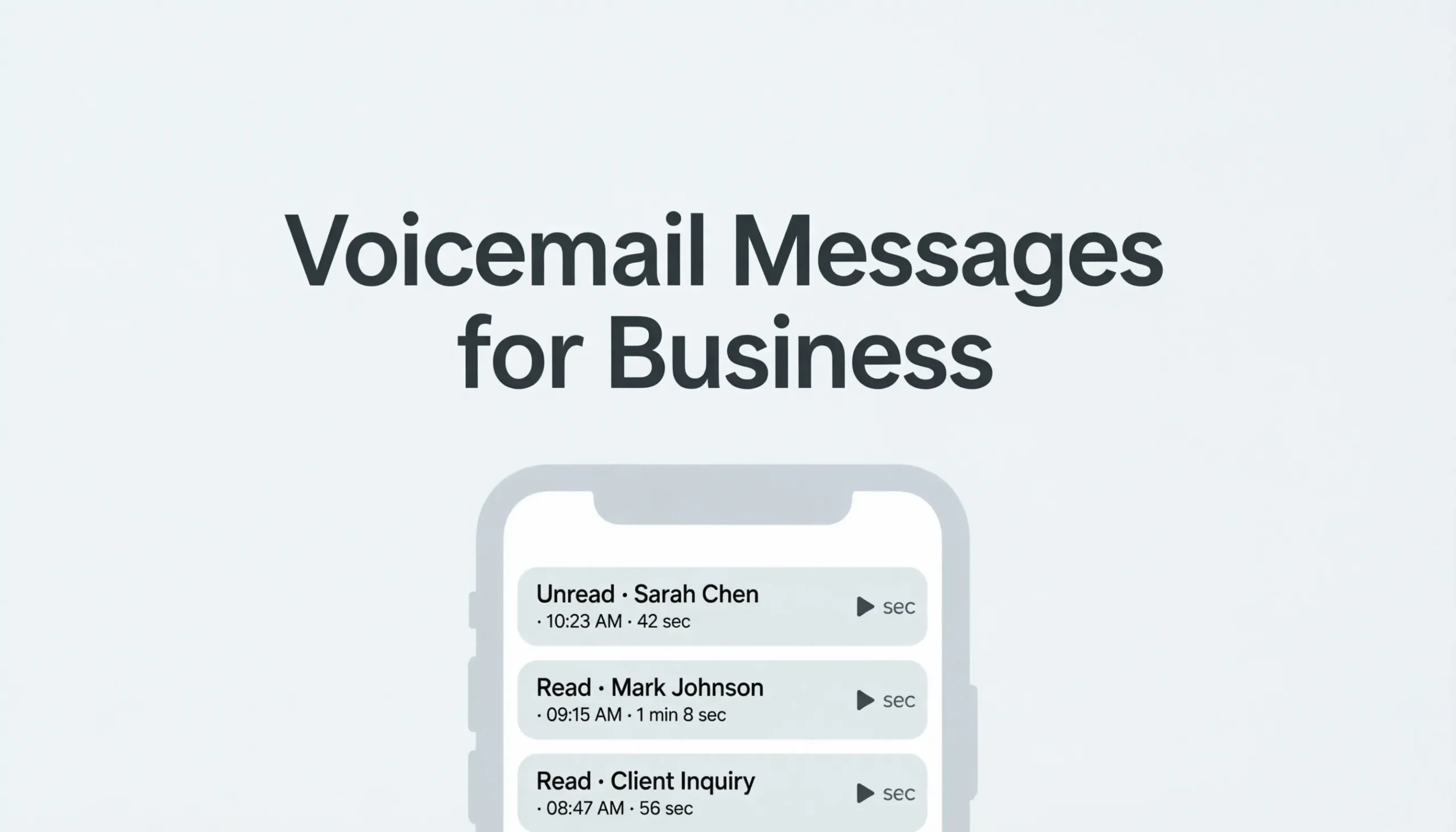 Voicemail Messages for Business