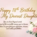 18th birthday messages for daughter
