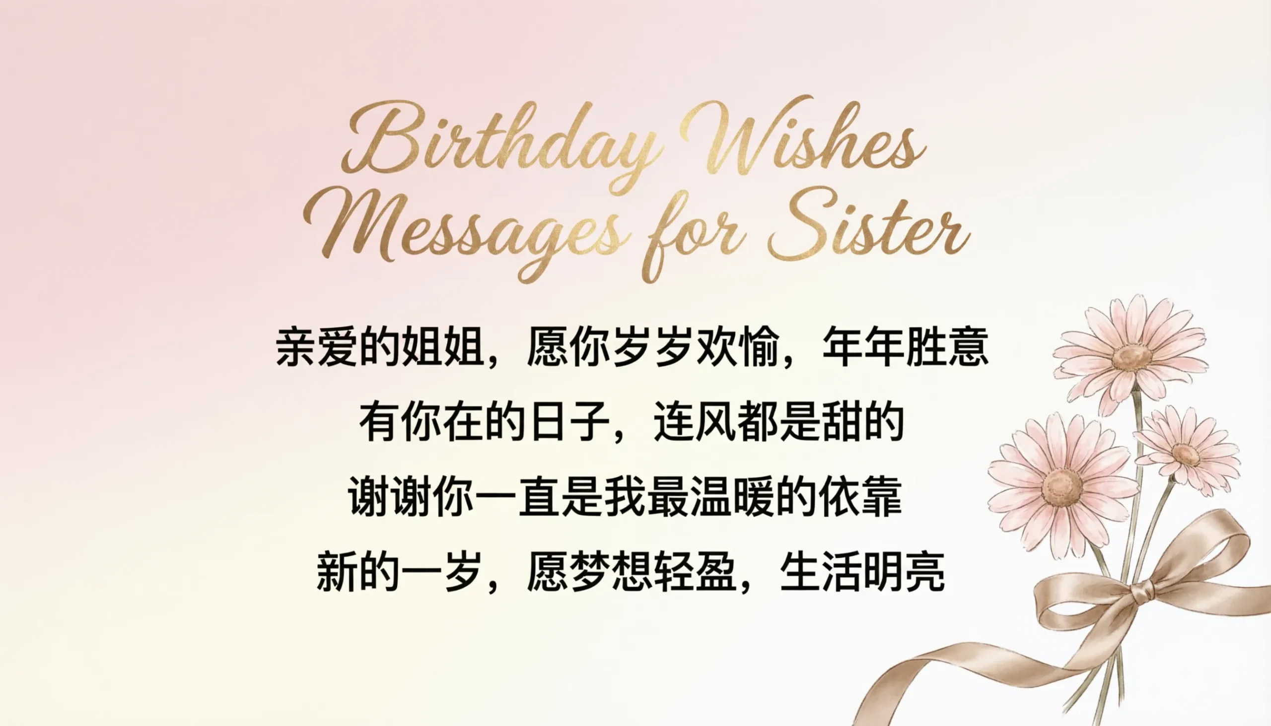 Birthday Wishes Messages for Sister