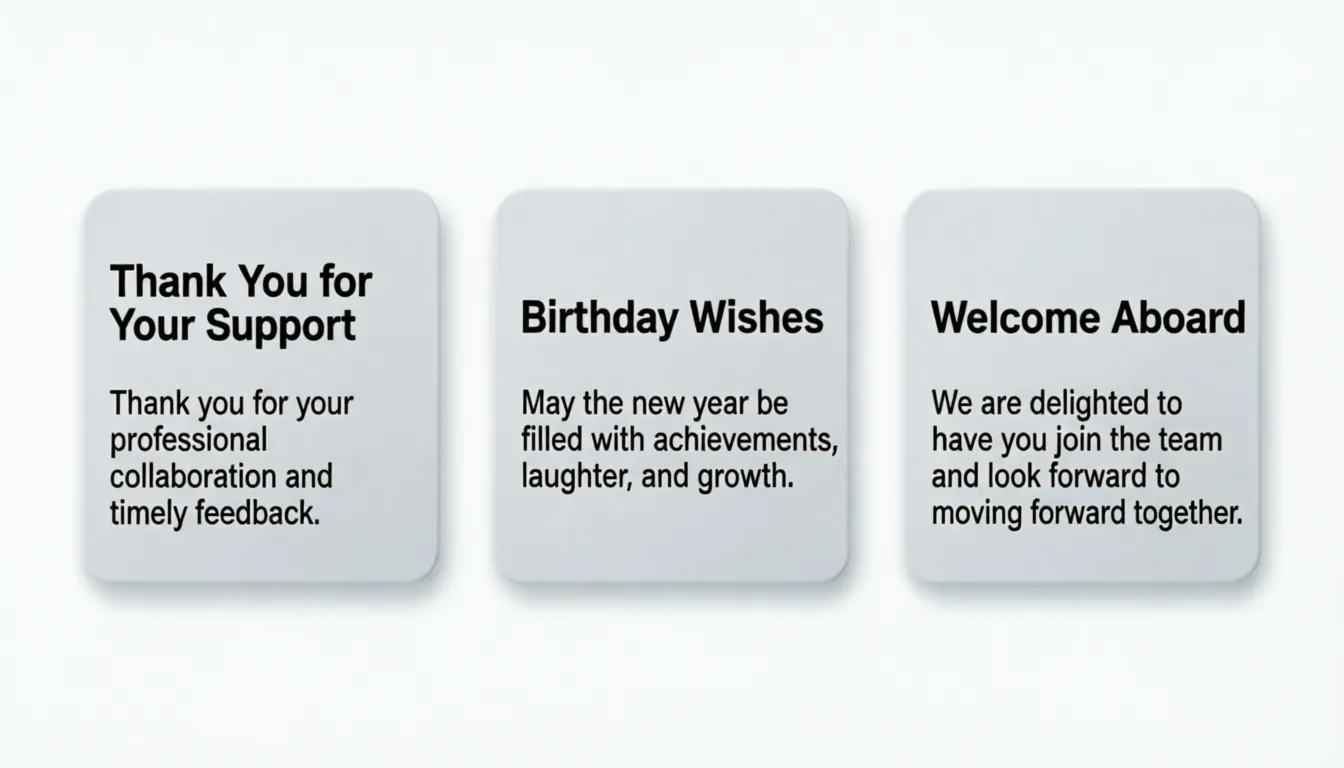 Card Messages for Coworkers
