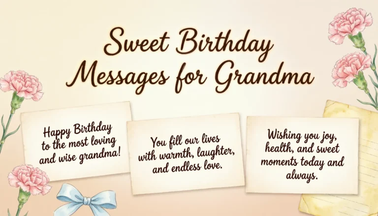 Sweet Birthday Messages for Grandma